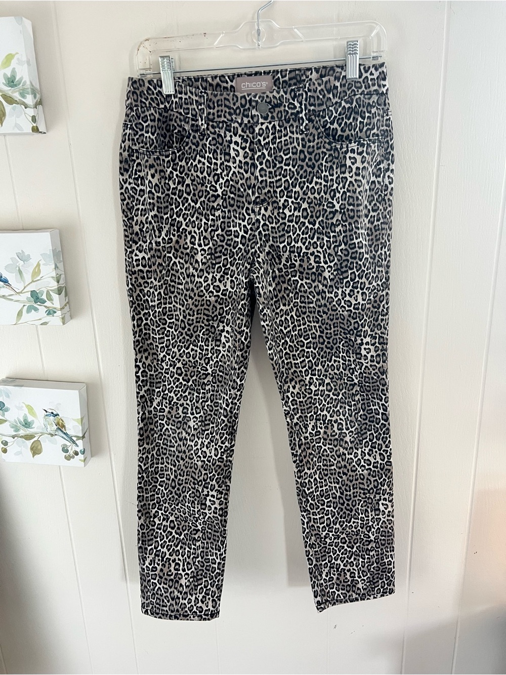 Chico's Size 00 (2/4) Leopard Print Ankle Jeans